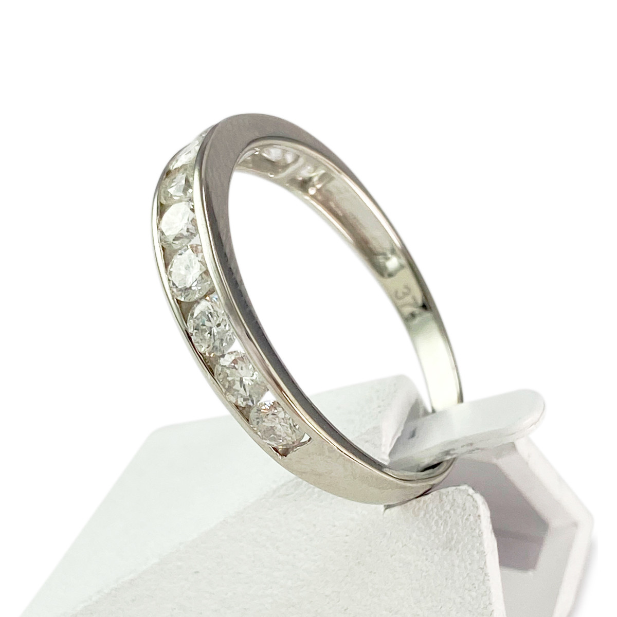 Bague d'occasion or 375 blanc diamants - vue 2