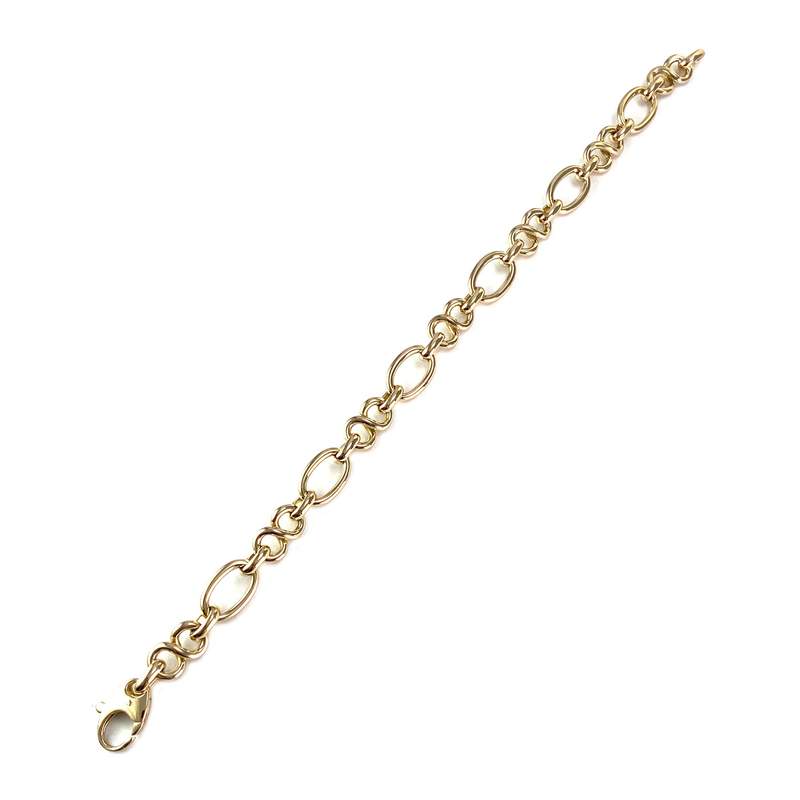 Bracelet d'occasion or 750 jaune maille fantaisie - vue 2