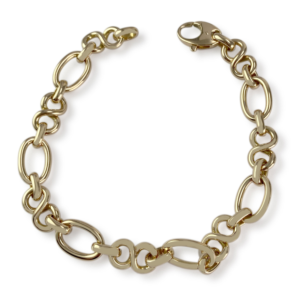 Bracelet d'occasion or 750 jaune maille fantaisie - vue 3