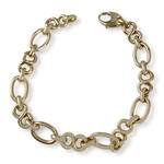 Bracelet d'occasion or 750 jaune maille fantaisie - vue 3