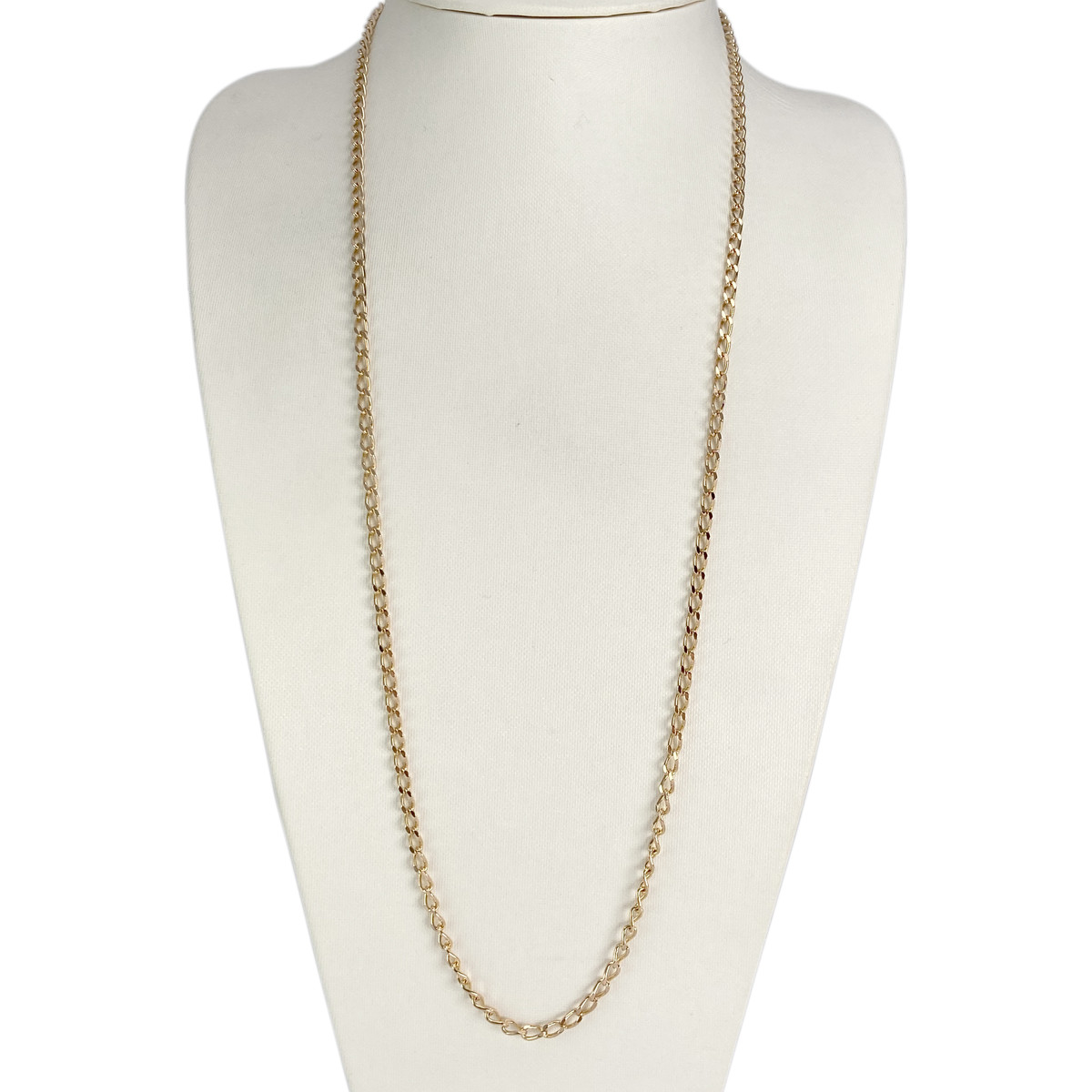 Chaîne d'occasion or 750 jaune maille gourmette - vue 2