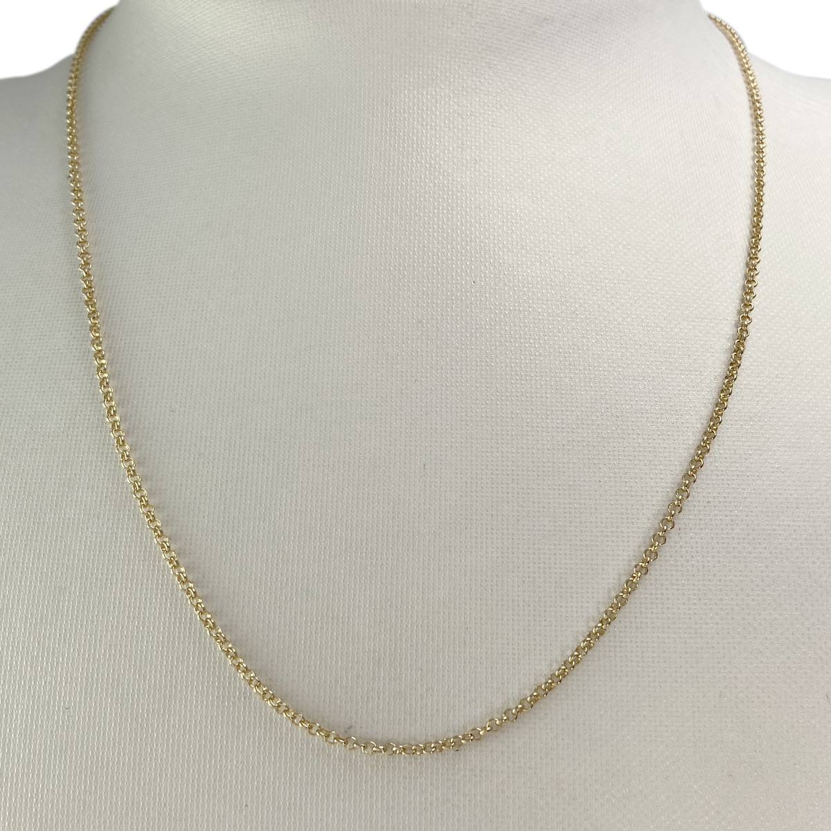 Pre-owned 750 yellow gold chain with jaseron link - view 2