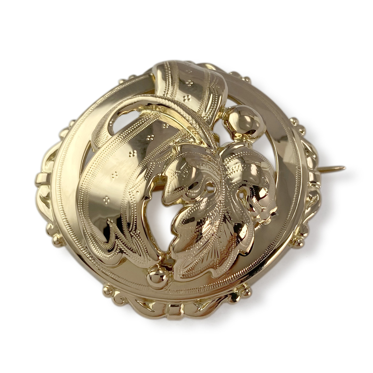Tweedehands broche in 750 geel goud