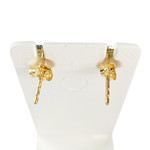 Boucles d'oreilles d'occasion 2 ors 750 topazes Swiss blue - vue 3