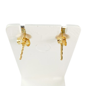 Boucles d'oreilles d'occasion 2 ors 750 topazes Swiss blue