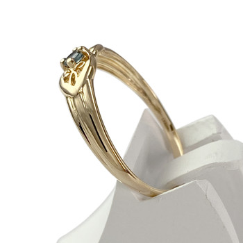 Second-hand gold 750 yellow sapphire ring