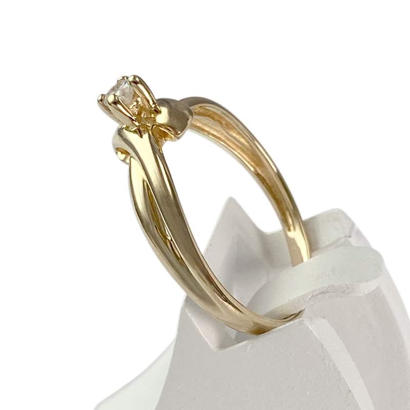 Bague d'occasion or 750 jaune diamant - vue 2