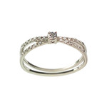 Bague MAUBOUSSIN d'occasion or 750 blanc diamants - vue 1