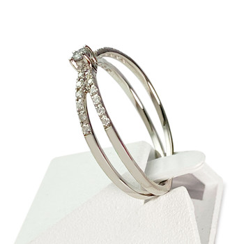 Bague MAUBOUSSIN d'occasion or 750 blanc diamants