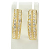 Boucles d'oreilles d'occasion or 750 jaune zirconias - vue V1