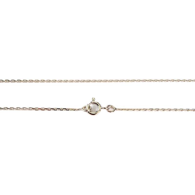 Collier d'occasion or 375 blanc maille forçat perle de Tahiti - vue 3