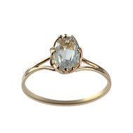 Bague d'occasion or 750 jaune aigue marine