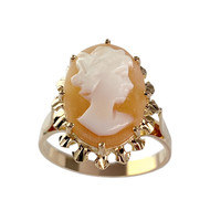 Bague d'occasion or 750 jaune camée