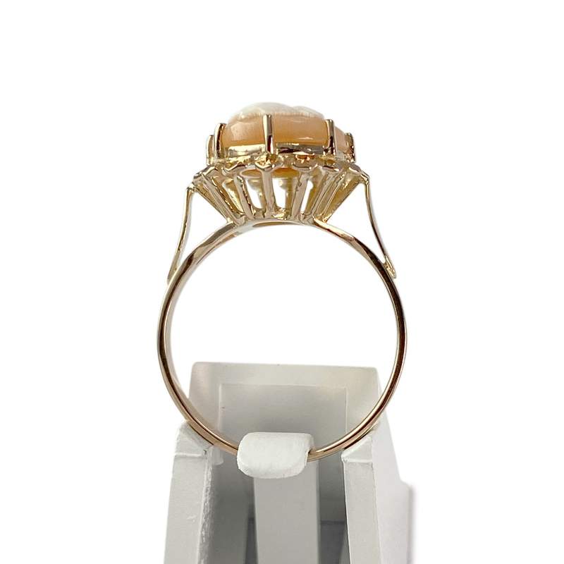 Bague d'occasion or 750 jaune camée - vue 3