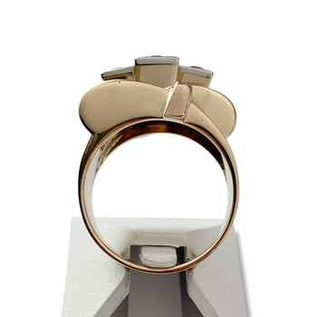 Bague d'occasion or 750 rose et rhodié diamants