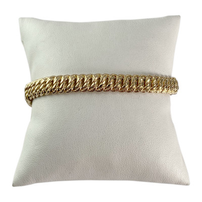 Bracelet d'occasion or 750 jaune maille américaine - vue 1