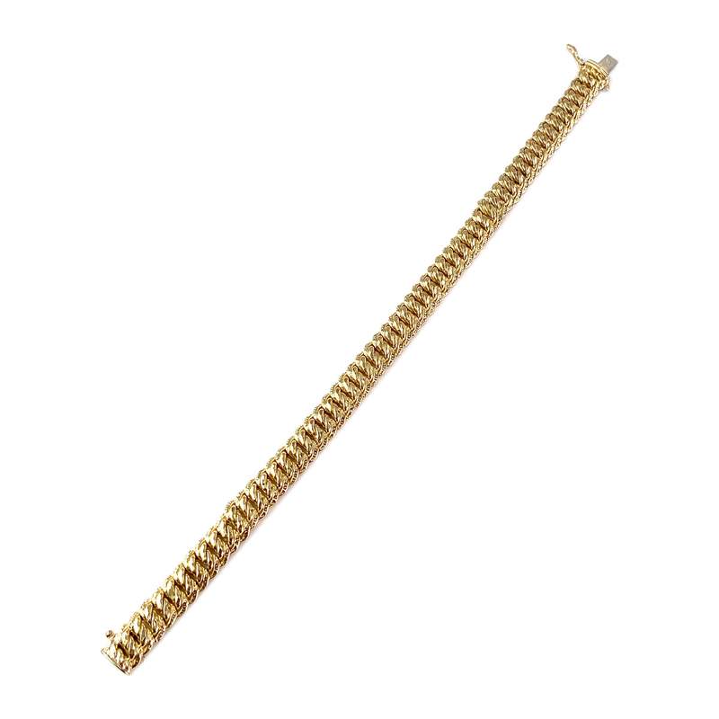 Bracelet d'occasion or 750 jaune maille américaine - vue 2