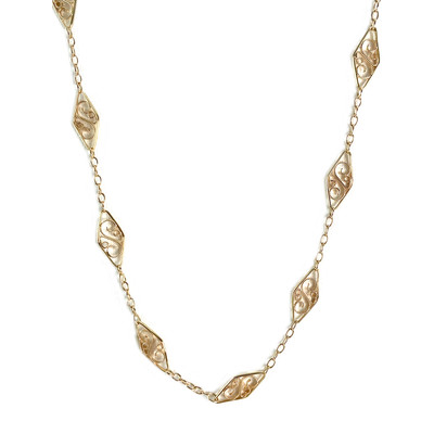 Collier d'occasion or 750 jaune maille fantaisie - vue 1
