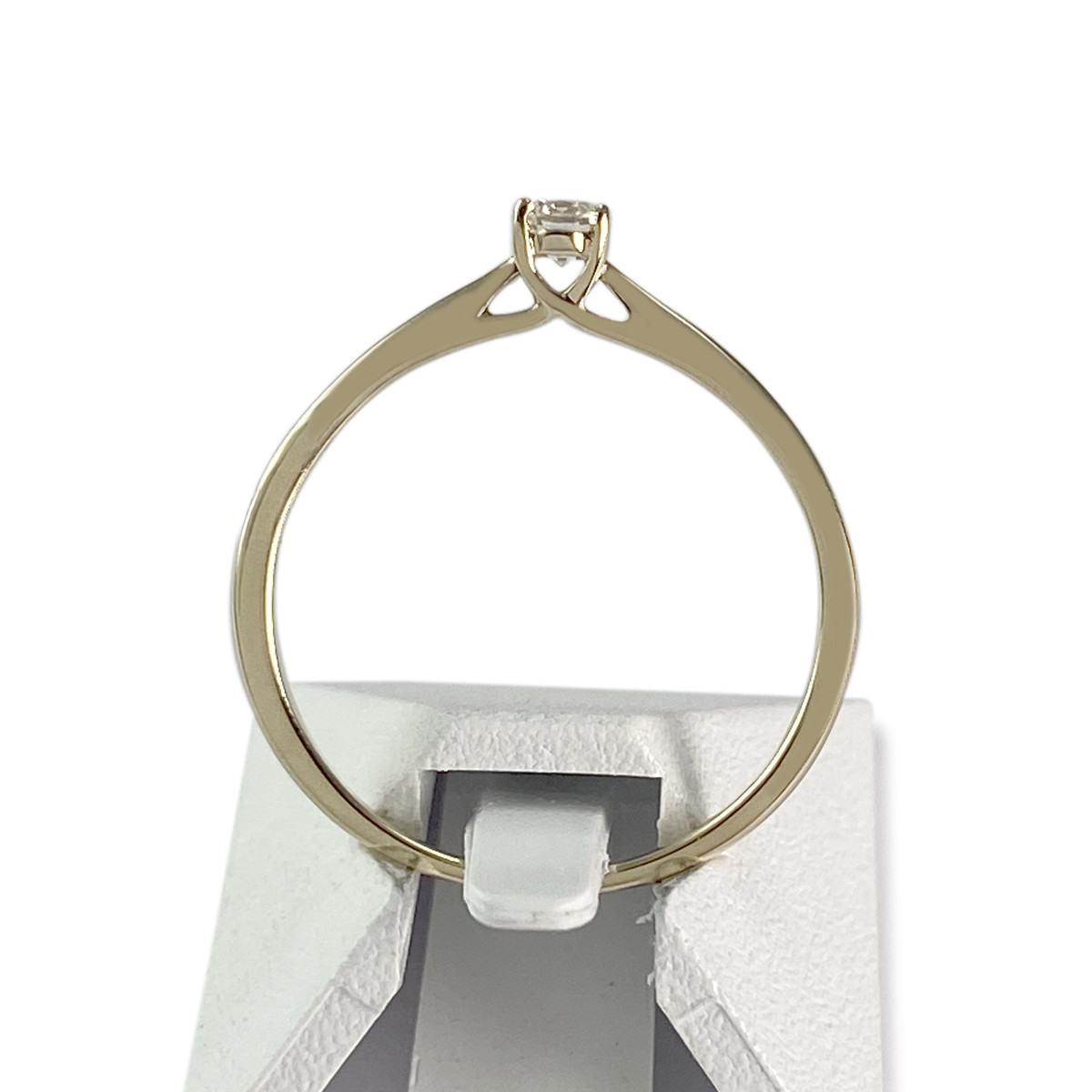 Solitaire d'occasion or 375 jaune diamant - vue 3