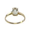 Tweedehands gouden 750 gele aquamarijn ring - vue V1
