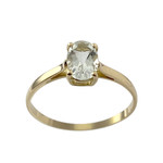 Bague d'occasion or 750 jaune aigue marine - vue 1