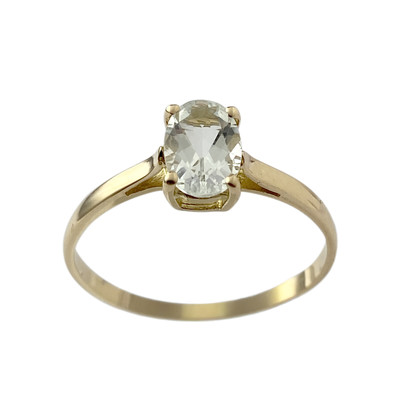 Bague d'occasion or 750 jaune aigue marine - vue 1