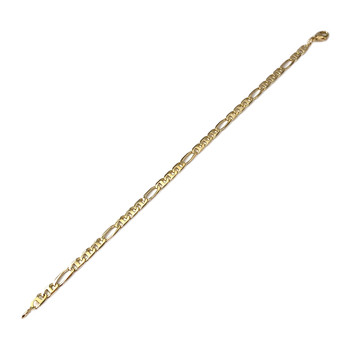 Pre-owned 750 yellow gold bracelet with horse and alternating links