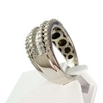 Bague d'occasion or 750 blanc diamants - vue 2