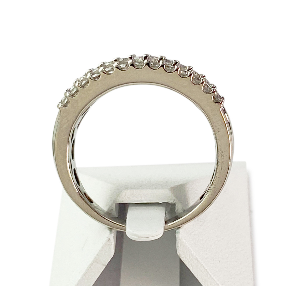 Bague d'occasion or 750 blanc diamants - vue 3