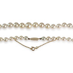 Collier d'occasion or 750 jaune maille perles, perles de culture AKOYA - vue 3