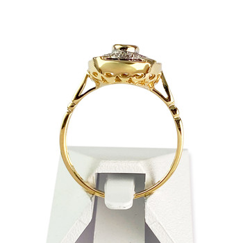 Bague d'occasion or 750 jaune diamants, saphirs