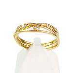 Bague d'occasion or 750 jaune diamants - vue 1