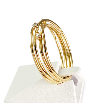 Bague d'occasion or 750 jaune diamants