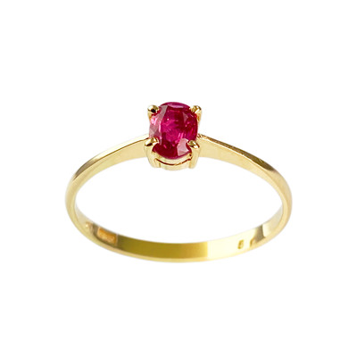 Bague d'occasion or 750 jaune rubis - vue 1