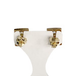Boucles d'oreilles d'occasion or 750 jaune zirconias - vue 3
