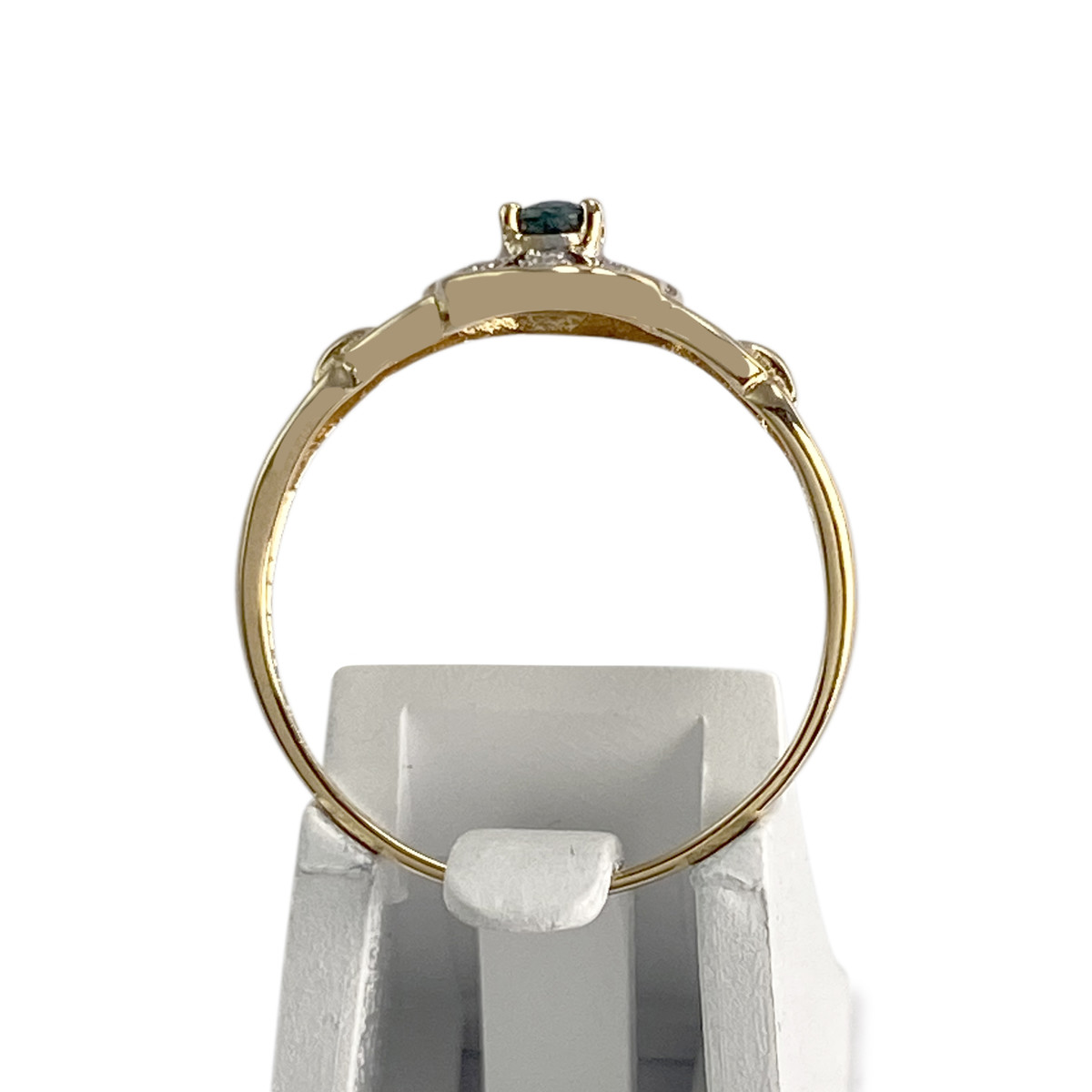 Bague d'occasion or 750  2 tons saphir, diamants - vue 3