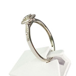 Bague d'occasion or 375 blanc diamants - vue 2