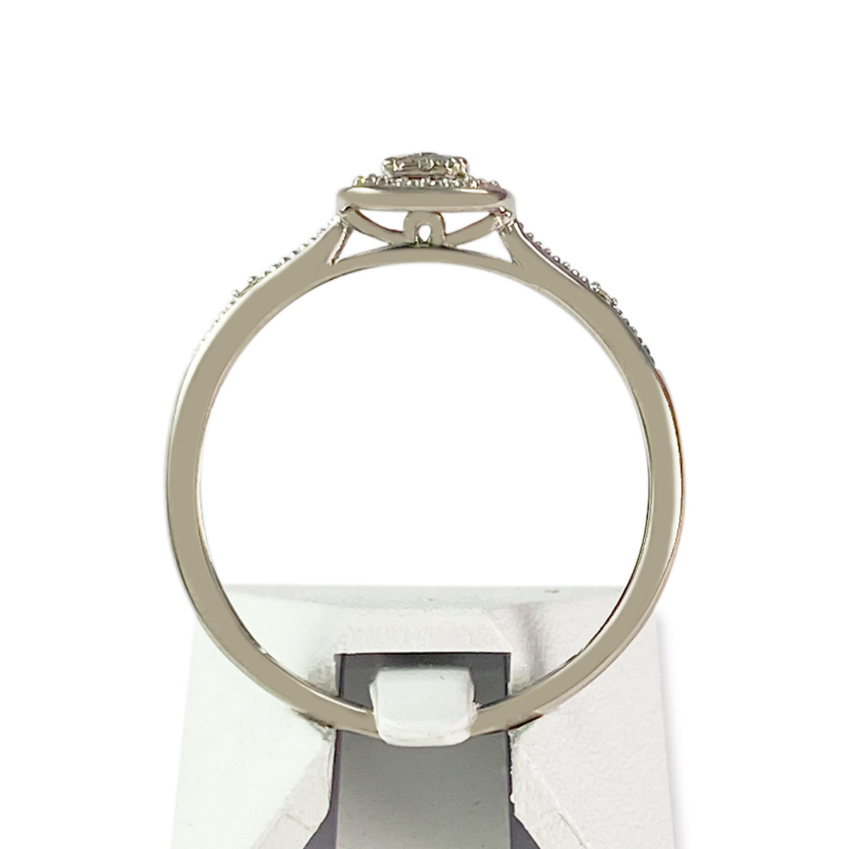 Bague d'occasion or 375 blanc diamants - vue 3