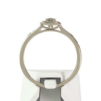 Bague d'occasion or 375 blanc diamants