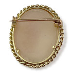 Broche d'occasion or 750 jaune camée coquille - vue 2