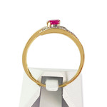 Bague d'occasion 2 ors 750 diamant, rubis - vue 3