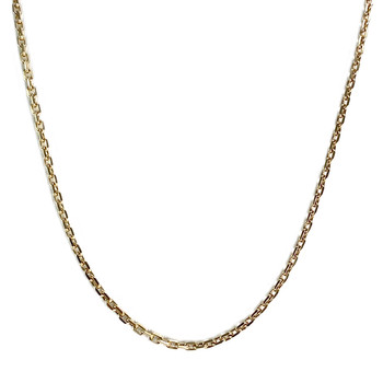 Tweedehands gouden ketting 750 gele maliënkolder 53 cm
