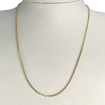 Tweedehands gouden ketting 750 gele maliënkolder 53 cm
