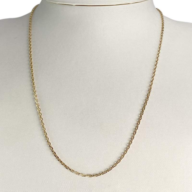 Chaîne d'occasion or 750 jaune maille forçat 53 cm - vue 2