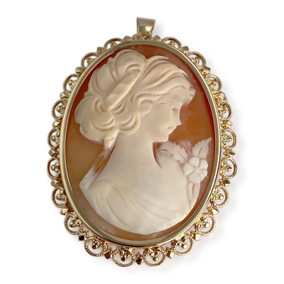 Pendentif d'occasion or 750 jaune camée - vue 1