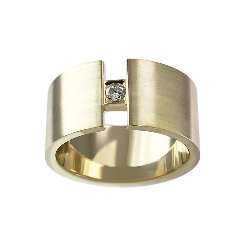 Bague d'occasion or 750 jaune diamant - vue 1
