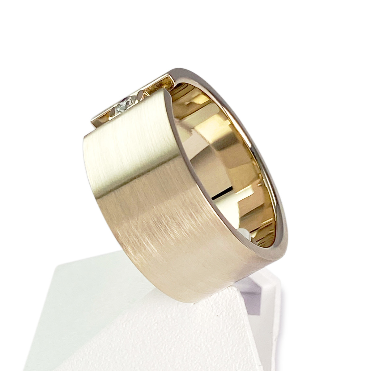 Bague d'occasion or 750 jaune diamant - vue 2