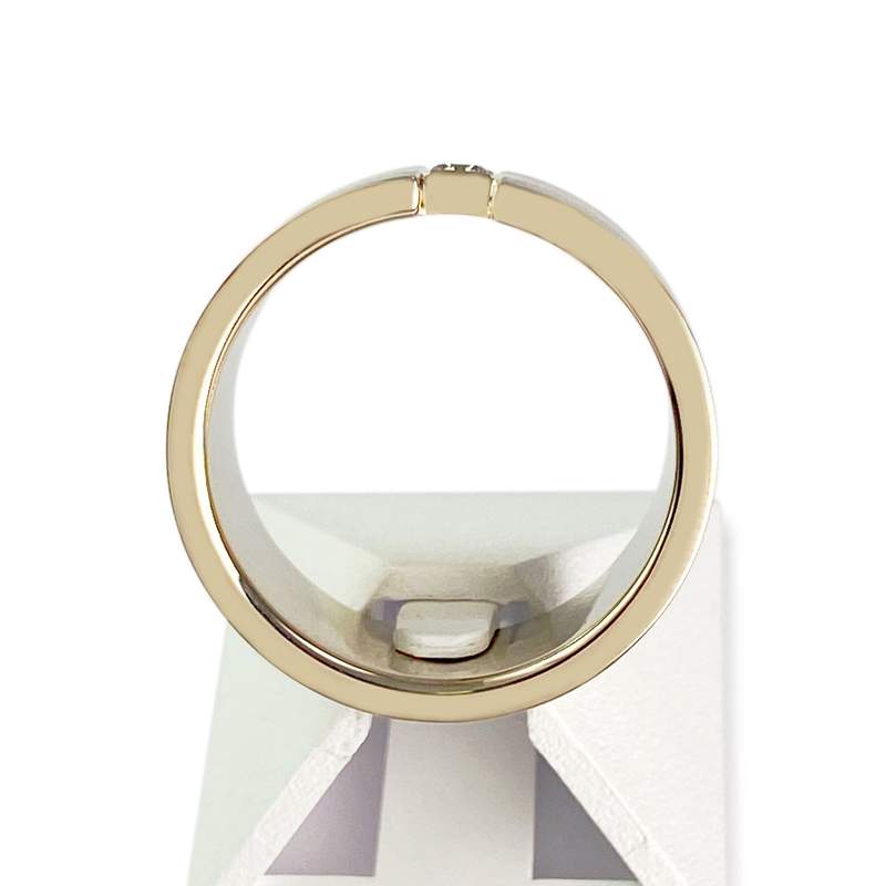 Bague d'occasion or 750 jaune diamant - vue 3