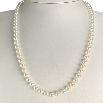 Collier d'occasion or 750 jaune perles de culture AKOYA