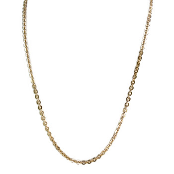 Tweedehands gouden ketting 750 gele maliënkolder 56 cm